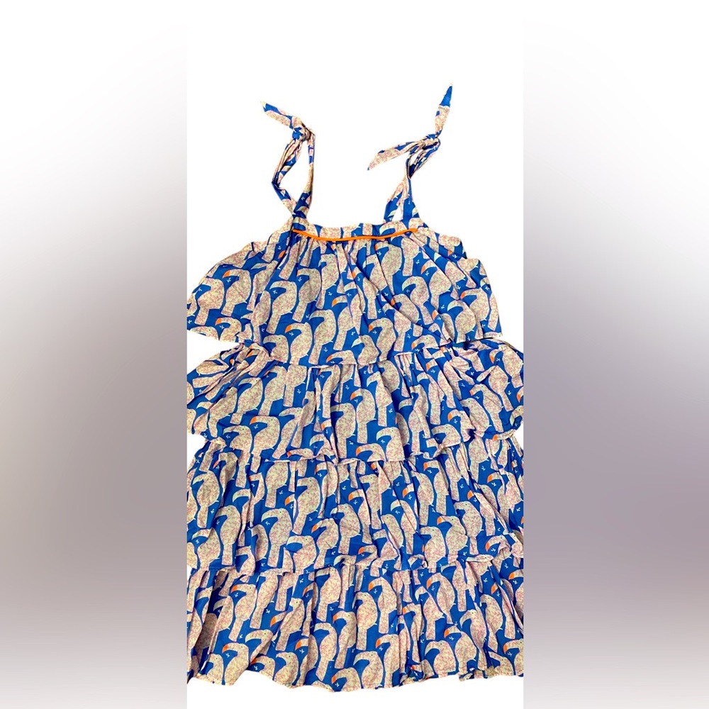J Crew Crewcuts Girls Toucan Print Ruffle Dress